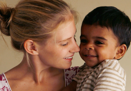 Elizabeth Sholtys portrait with child