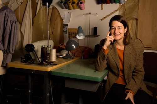 Leslie Taylor in the costume department