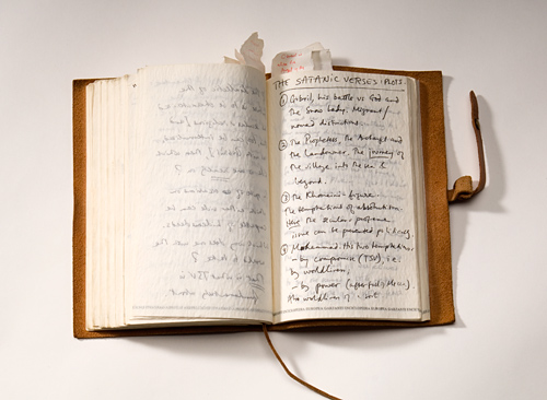 A journal of Salman Rushdie's, now part of Emory's Manuscript, Archive and Research Library