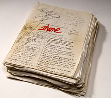 A manuscript of 'Shame' from the Rushdie archive