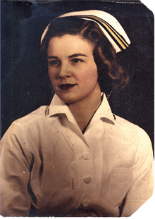 Lena Ruth McCullough in a nurse's uniform