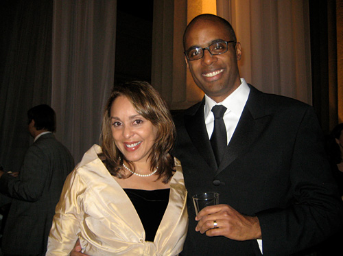 Natasha Trethewey and Brett Gadsden at black-tie ball