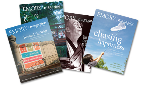 Recent covers of Emory Magazine