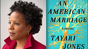 Tayari Jones with her book, An American Marriage