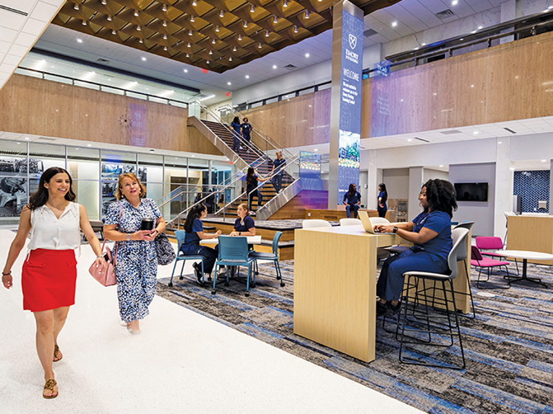a shot of the Learning Center lobby